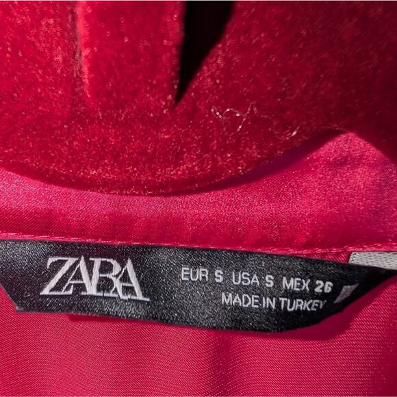NWOT Zara Hot‎ Pink Satin feel Blouse - Picture 4 of 8